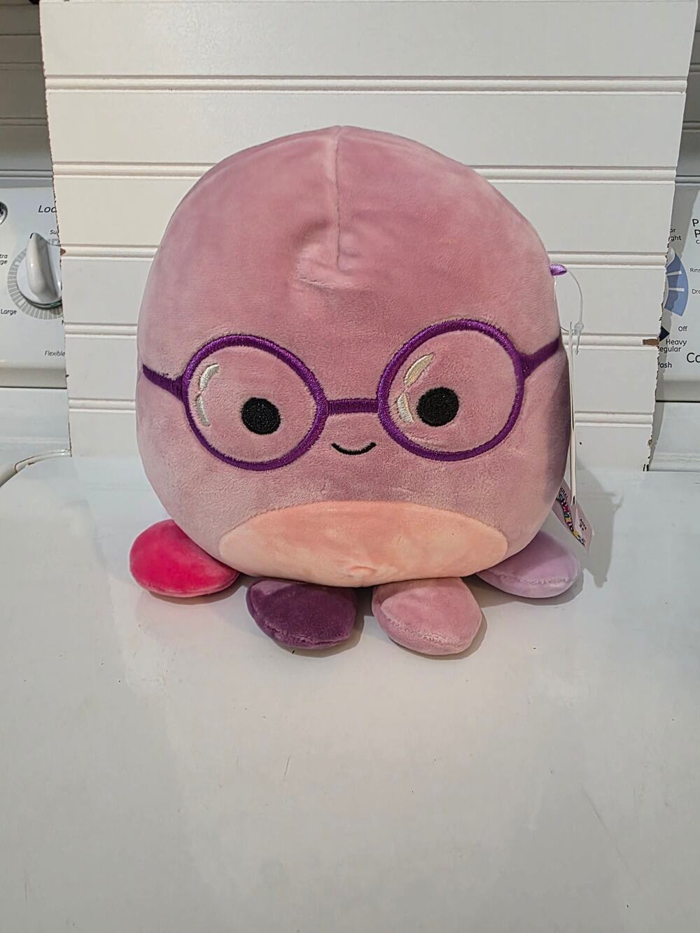 SQUISHMALLOW BEULA THE PURPLE OCTOPUS WITH GLASSES 8” BACK TO SCHOOL NEW W/ TAGS